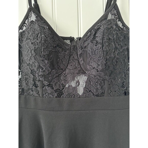 City Studios Women Juniors' Lace Corset-Top Mini Dress Black 14W - Picture 6 of 9
